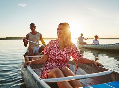 friends boating